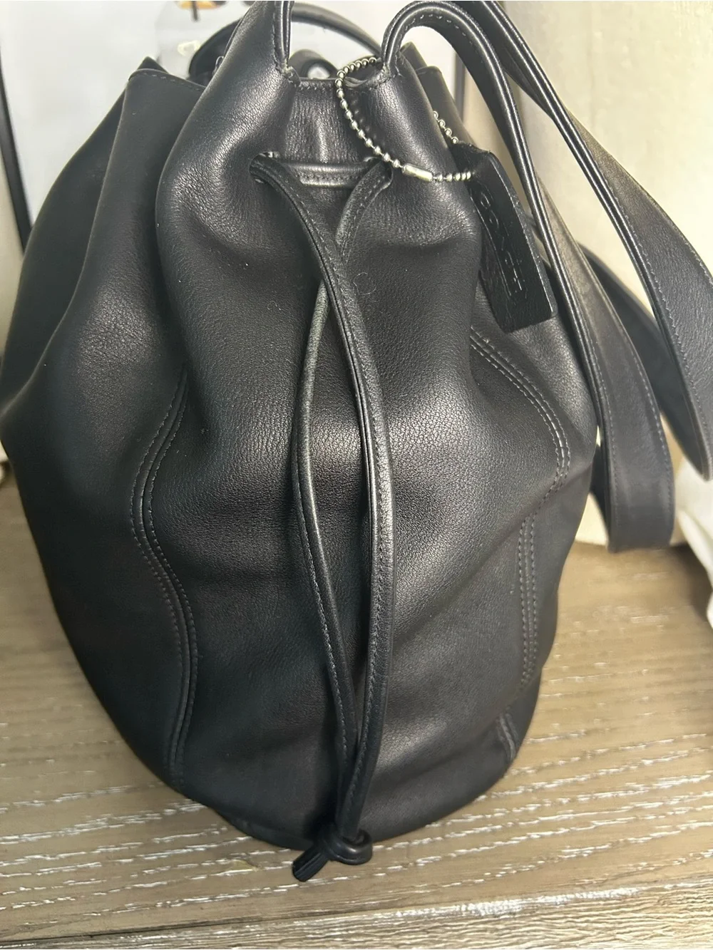 Coach Vintage Lexington Drawstring Bucket Bag 4180 – Black TannedGlove Leather